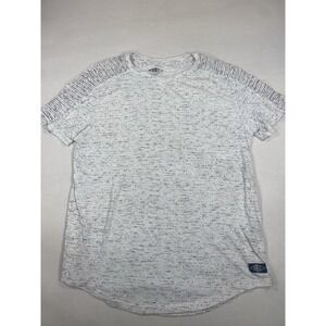 BKC Men's XL Speckled Short Sleeve Crew Neck T-Shirt White Black Casual Tee